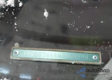 1991 Honda Accord Lx/Ex z USA, uszkodzony, nr VIN 1HGCB7654MA053398